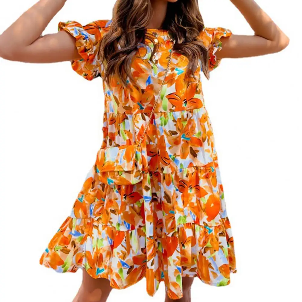 Popular Holiday Dress A-Line Skin-Touch Women Pleated Stitching Hem Mini Dress Cake Dress Mini Dress
Popular Holiday Dress A-Line Skin-Touch Women Pleated Stitching Hem Mini Dress Cake Dress Mini Dress