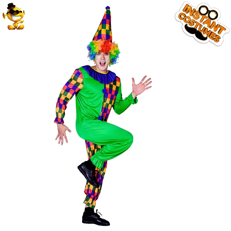 Men's Green Clown Jumpsuit Funny Colorful Circus Performance Clothing Adult Man Clown Outfits For Halloween Party
Men's Green Clown Jumpsuit Funny Colorful Circus Performance Clothing Adult Man Clown Outfits For Halloween Party