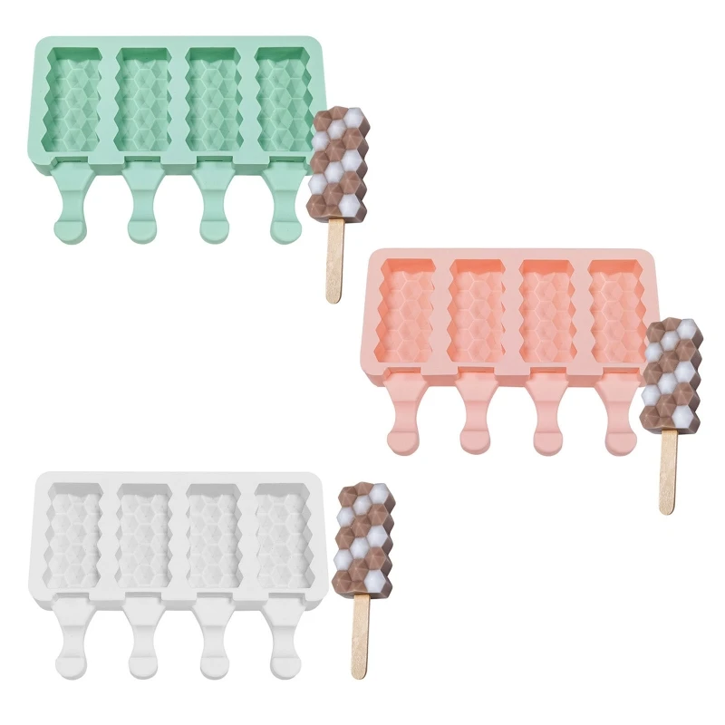 4 Cavities Diamond Popsicles Mold Non-stick Silicone Ice Cream Molds Homemade DIY Dessert Juice Ice-Pop Mould for Kids Kitchen
4 Cavities Diamond Popsicles Mold Non-stick Silicone Ice Cream Molds Homemade DIY Dessert Juice Ice-Pop Mould for Kids Kitchen