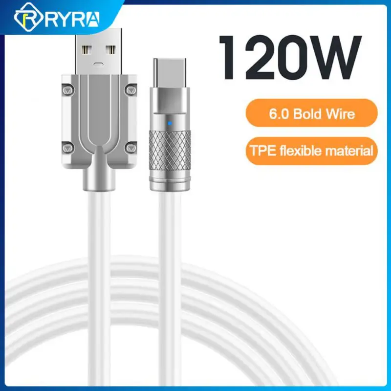RYRA120W Flash Charger Cable Type-C Liquid Silicone 6A Data Cable For Xiaomi Samsung Iphone USB Quick Charge Bold Data Line
RYRA120W Flash Charger Cable Type-C Liquid Silicone 6A Data Cable For Xiaomi Samsung Iphone USB Quick Charge Bold Data Line