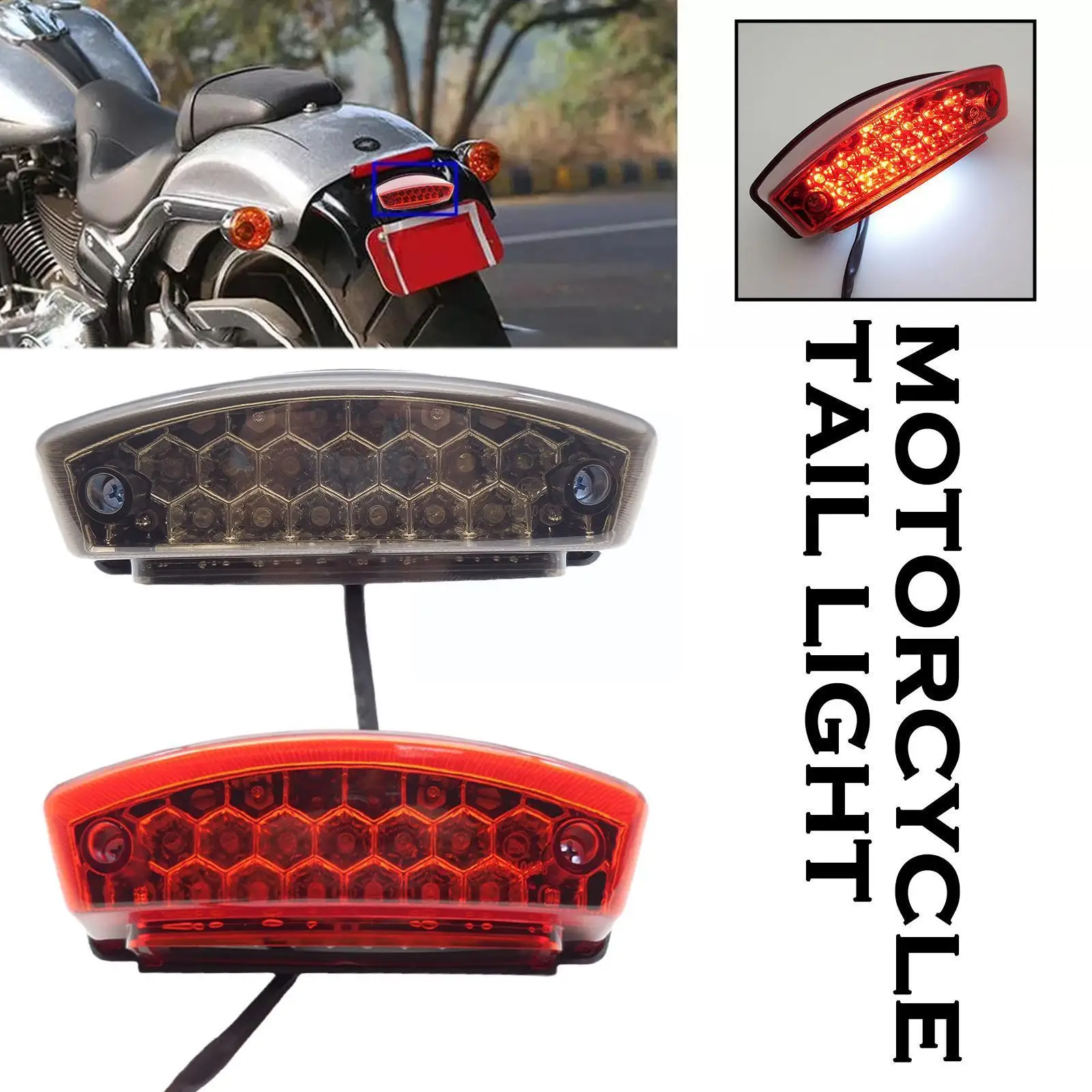 Motorcycle Tail Light Universal License Plate LED Rear Brake Lamp For Honda Ducati M1000 S4R S2R 400 620 900 Vesp K7L4
Motorcycle Tail Light Universal License Plate LED Rear Brake Lamp For Honda Ducati M1000 S4R S2R 400 620 900 Vesp K7L4