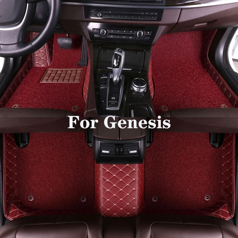 

High Quality Customized Double Layer Detachable Diamond Pattern Car Floor Mat For Genesis G70 GV70 G80 GV80 G90 GV90 Auto Parts