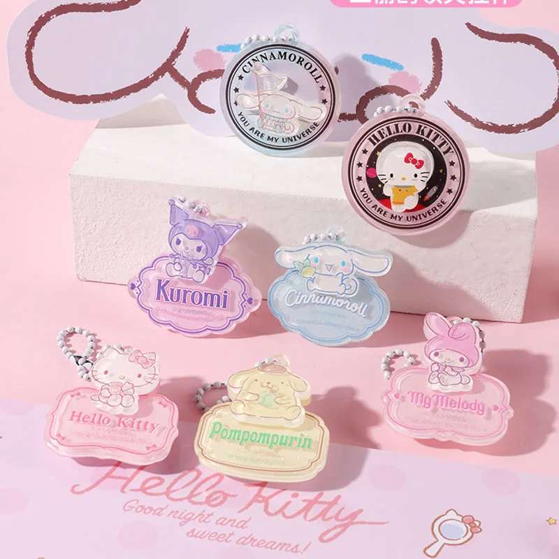 Kawaii Sanrioed Anime Cartoon series mymelody Cinnamoroll Kuromi cute fashion Decorative Clothes Clip Keychain Backpack Pendant
Kawaii Sanrioed Anime Cartoon series mymelody Cinnamoroll Kuromi cute fashion Decorative Clothes Clip Keychain Backpack Pendant