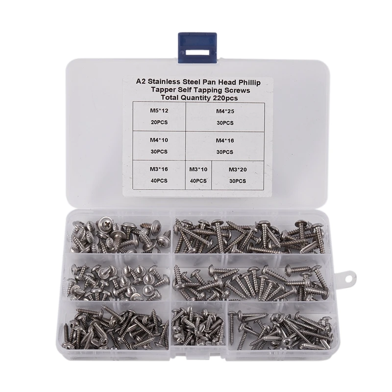 220 шт. M3 M4 M5 Mini 304 крестообразный Винт из нержавеющей стали с круглой головкой
220 шт. M3 M4 M5 Mini 304 крестообразный Винт из нержавеющей стали с круглой головкой