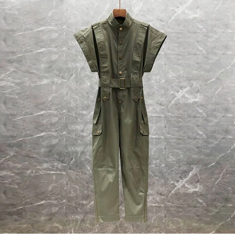 

Jumpsuits for Women Oversized Workwear Playsuits One Piece Outfits Women Oversized Korean Style Casual Waisted Capri Overalls