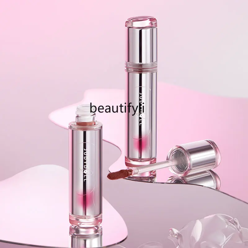 

yj Super Space Sweetheart Lip Lacquer Lip Mud Chestnut Color Lipstick White Matte Lip Gloss