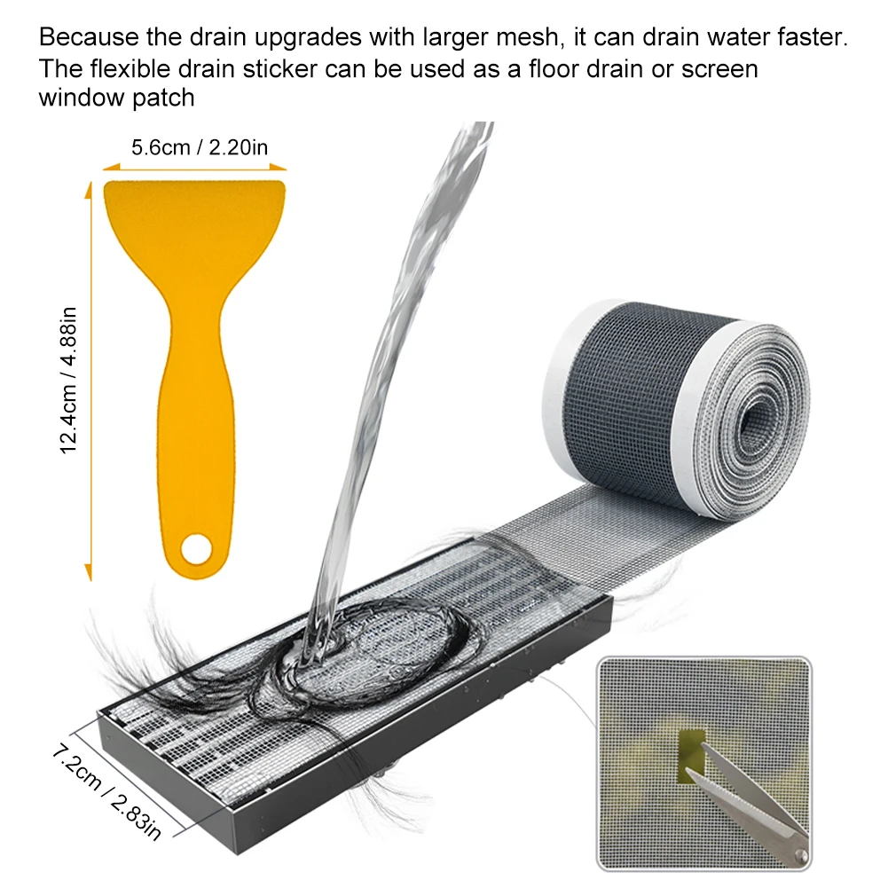 5M 10M Shower Drain Hair Catcher Disposable Floor Drain Filter Stickers Mesh Window Leak Repair For Bathroom Kitchen Bedroom
5M 10M Shower Drain Hair Catcher Disposable Floor Drain Filter Stickers Mesh Window Leak Repair For Bathroom Kitchen Bedroom