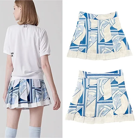 Новинка 2023, Женская юбка для гольфа, Повседневная универсальная плиссированная юбка с принтом для лета, модная одежда для гольфа 
Новинка 2023, Женская юбка для гольфа, Повседневная универсальная плиссированная юбка с принтом для лета, модная одежда для гольфа
