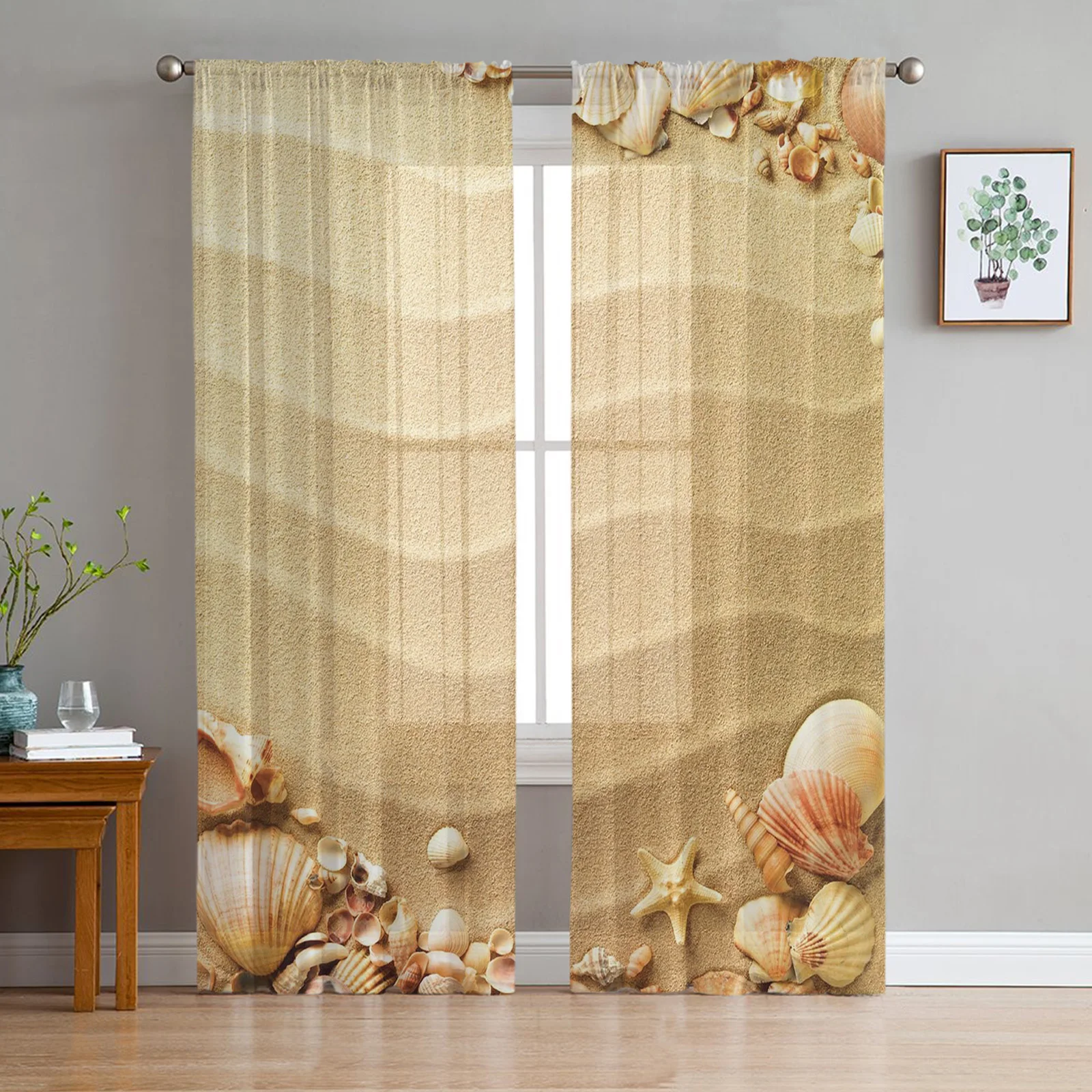 Beach Shell Starfish Sheer Curtains Tulle for Living Room Bedroom Kitchen Voile Drapes Home Decoration Window Treatment
Beach Shell Starfish Sheer Curtains Tulle for Living Room Bedroom Kitchen Voile Drapes Home Decoration Window Treatment