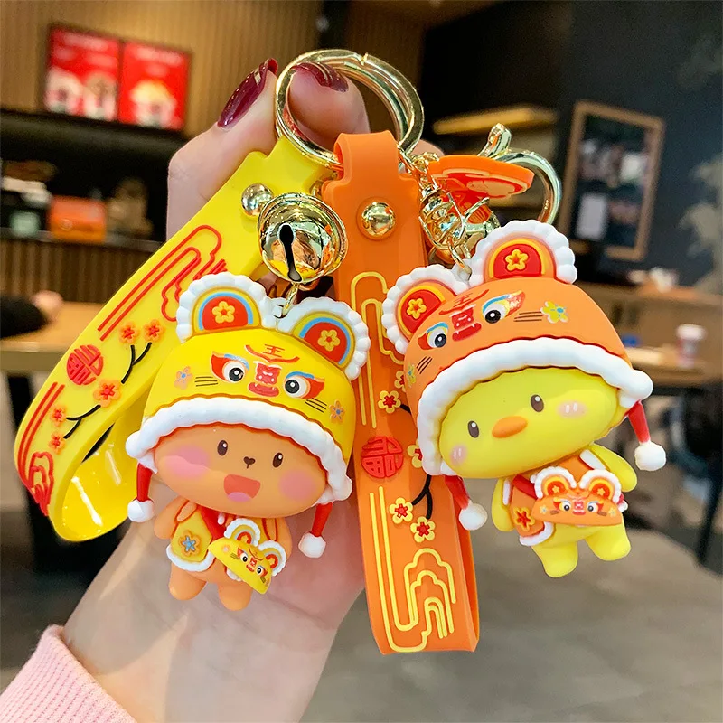 WANGAIYAO new creative cartoon new year tiger keychain cute tiger head panda car bag pendant small gift for the year of the tige 
WANGAIYAO new creative cartoon new year tiger keychain cute tiger head panda car bag pendant small gift for the year of the tige