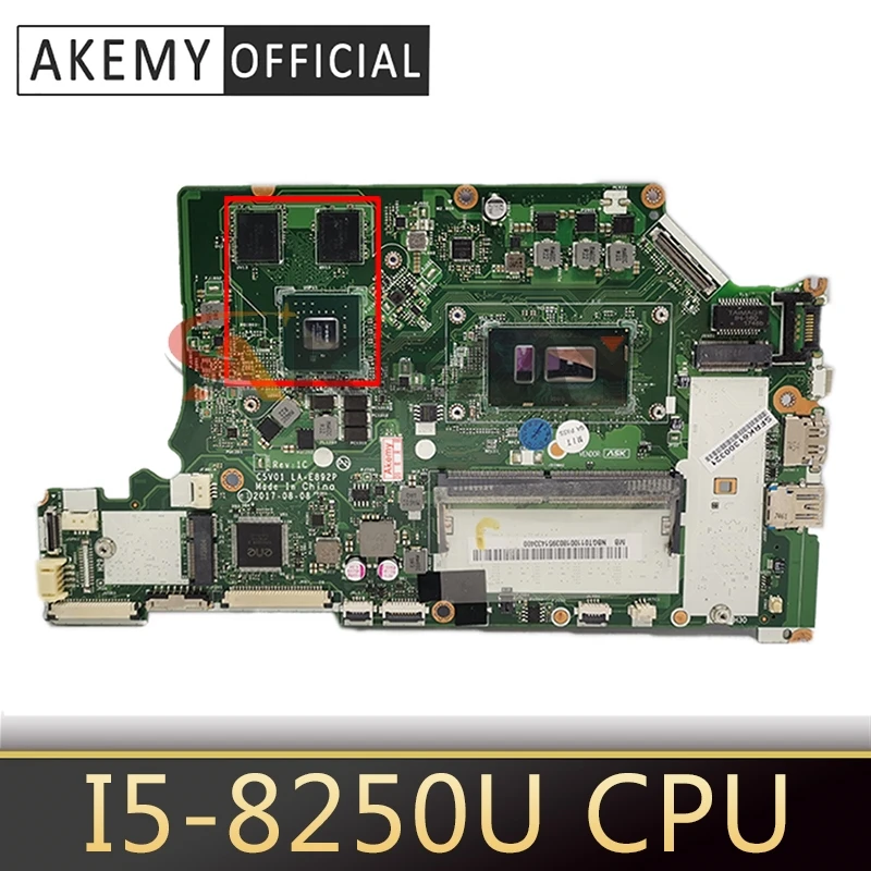 C5V01 LA-E892P NBGT011001 NB.GT011.001 I5-8250U N17S-G1-A1 Motherboard For ACER A515-51G AN515-31 A315-53 A517-51G Mainboard 
C5V01 LA-E892P NBGT011001 NB.GT011.001 I5-8250U N17S-G1-A1 Motherboard For ACER A515-51G AN515-31 A315-53 A517-51G Mainboard