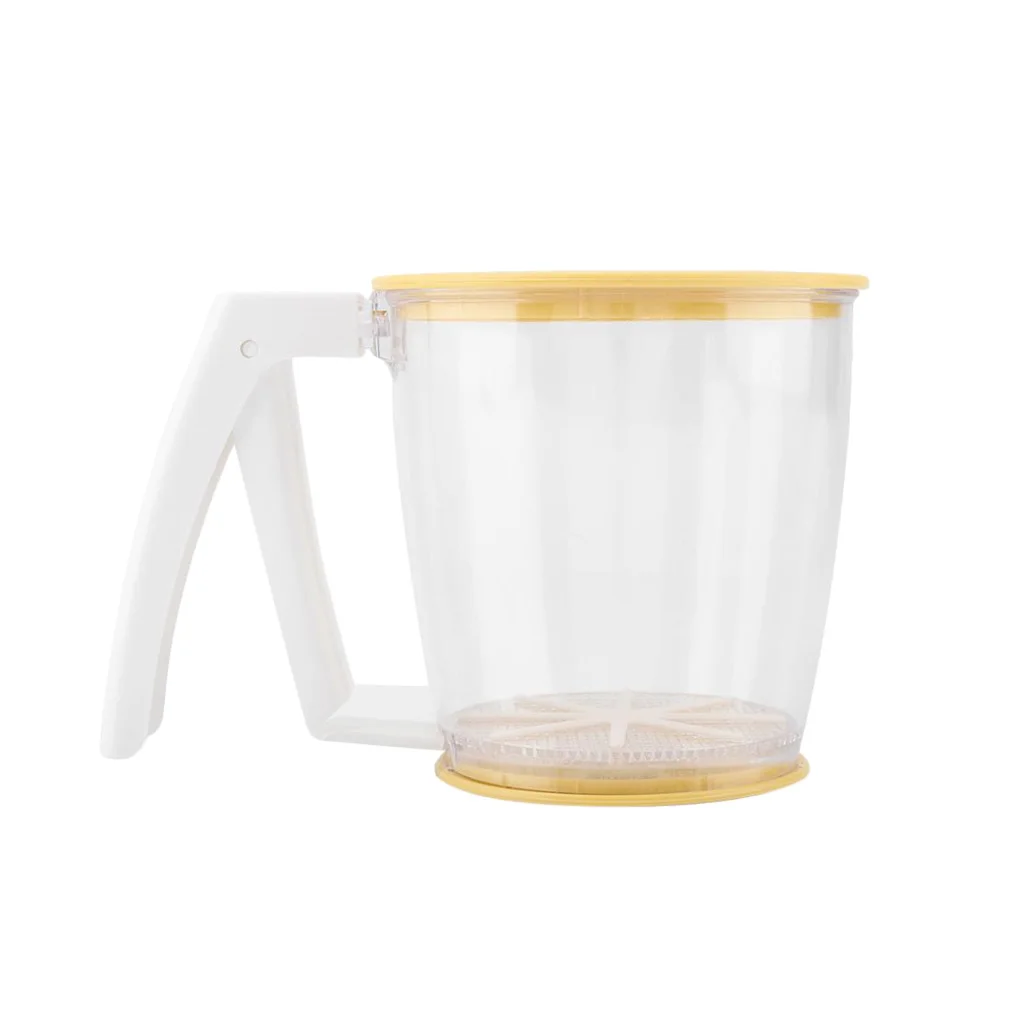 Flour Sifter Hand-held Cup Powder Mesh Sieve Plastic Flour Strainer Baking Supplies Tools with Lid
Flour Sifter Hand-held Cup Powder Mesh Sieve Plastic Flour Strainer Baking Supplies Tools with Lid