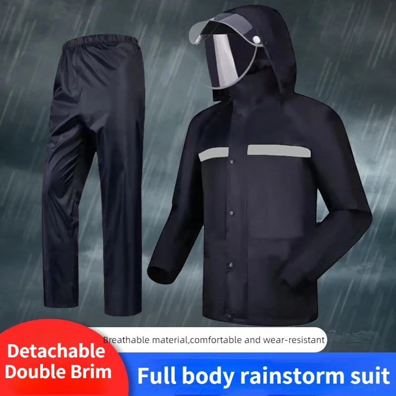 Raincoat Rain Pants Suit Thick Waterproof Motorcycle Rain Jacket Poncho Adults Large Size Fishing Suit Rainwear Man And Woman
Raincoat Rain Pants Suit Thick Waterproof Motorcycle Rain Jacket Poncho Adults Large Size Fishing Suit Rainwear Man And Woman