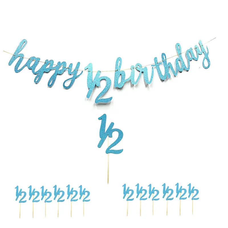 JOYMEMO 6 Month Happy Birthday Banner Half Year Old Birthday Party Decoration 1/2 Birthday Party Cake Decoration Cake Toppers
JOYMEMO 6 Month Happy Birthday Banner Half Year Old Birthday Party Decoration 1/2 Birthday Party Cake Decoration Cake Toppers