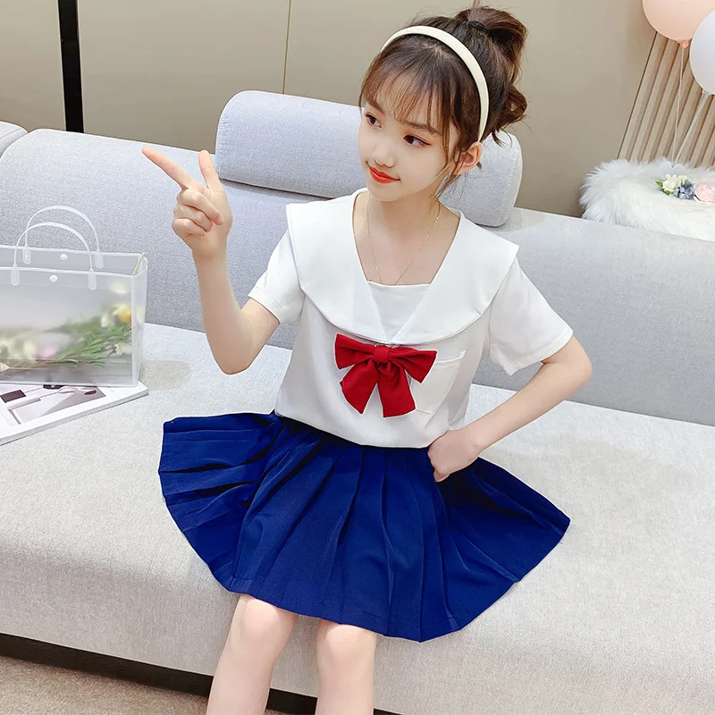 Teenage Girls Fashion Outfits Children's Summer 2022 New Two Pieces Tops Blouses & Pleated Skirts School Clothing Sets Girl
Teenage Girls Fashion Outfits Children's Summer 2022 New Two Pieces Tops Blouses & Pleated Skirts School Clothing Sets Girl