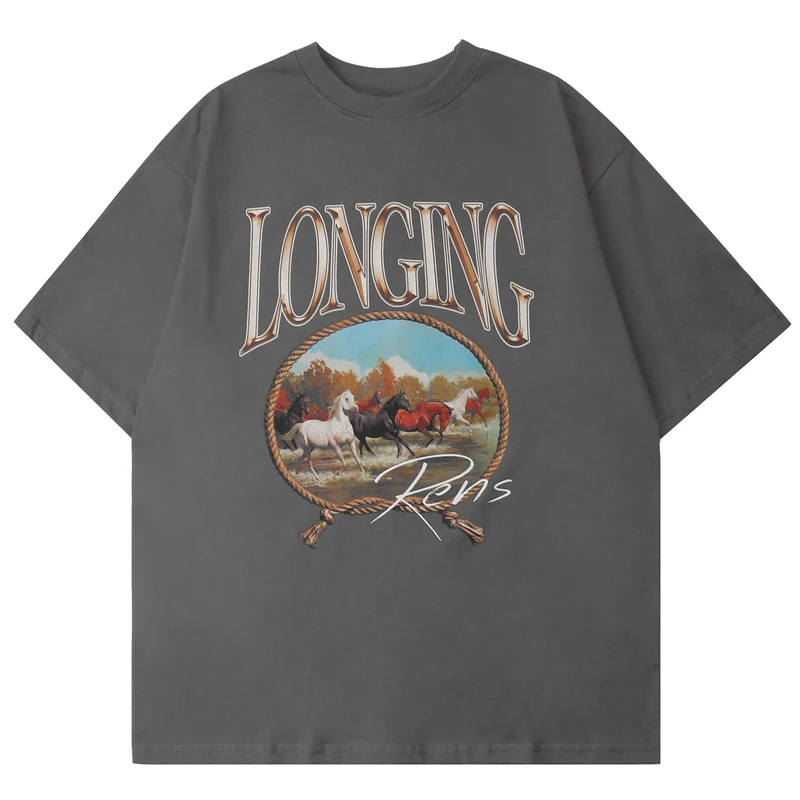 Streetwear Harajuku T-Shirt Hip Hop Horse Painting Retro T Shirt 2022 Men Summer Short Sleeve Tshirt Cotton Casual Tops Tees
Streetwear Harajuku T-Shirt Hip Hop Horse Painting Retro T Shirt 2022 Men Summer Short Sleeve Tshirt Cotton Casual Tops Tees