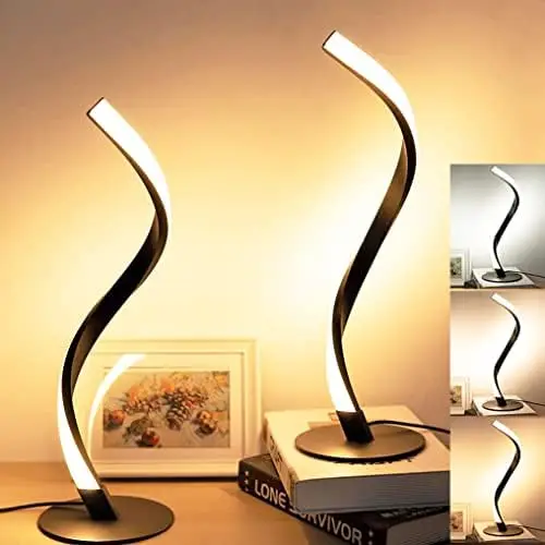 Table Lamp Spiral LED Nightstand Lamps 3 Color Modes 10 Brightness Levels Desk Lights Metal Bedside Lamps for Living Room Bedroo
Table Lamp Spiral LED Nightstand Lamps 3 Color Modes 10 Brightness Levels Desk Lights Metal Bedside Lamps for Living Room Bedroo