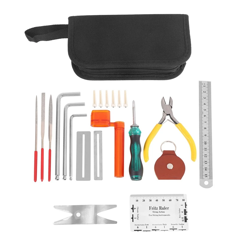 26 Pcs Guitar Repairing Maintenance Tool Kit, Guitar Care Cleaning Tool Kit For Guitar Ukulele Bass Mandolin Banjo
26 Pcs Guitar Repairing Maintenance Tool Kit, Guitar Care Cleaning Tool Kit For Guitar Ukulele Bass Mandolin Banjo
