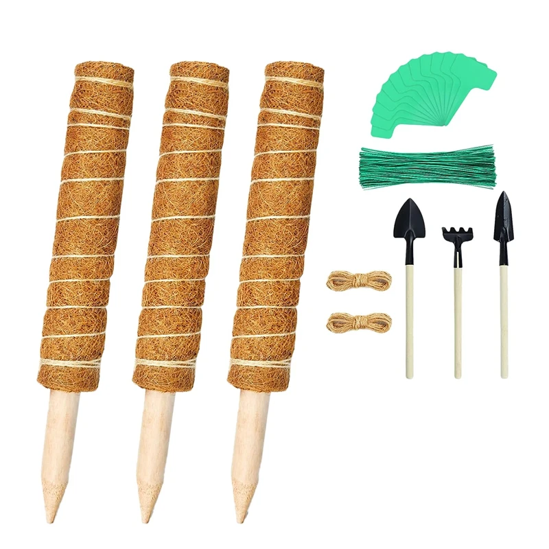 120 Pcs Moss Poles Set - 3Pcs 16Inch Coir Totem Pole Stackable Plant Support Extension For Potted Climbing Plants
120 Pcs Moss Poles Set - 3Pcs 16Inch Coir Totem Pole Stackable Plant Support Extension For Potted Climbing Plants