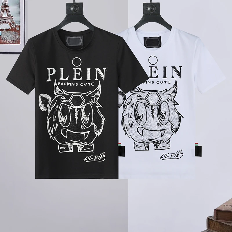 2022 tide brand plein spring and summer short-sleeved qp men's round neck T little devil PP hot drill tide brand men's short T
2022 tide brand plein spring and summer short-sleeved qp men's round neck T little devil PP hot drill tide brand men's short T