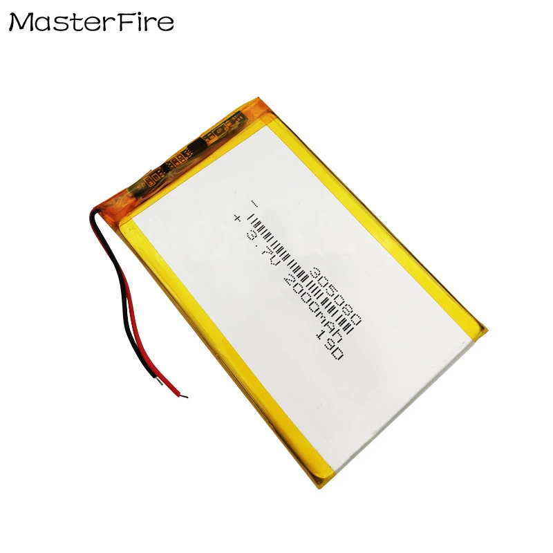 305080 3.7V 2000mah Rechargeable Lithium Polymer Battery Cell for LED Light Fingerprint Lock Voice Recorder Remote Control MP4
305080 3.7V 2000mah Rechargeable Lithium Polymer Battery Cell for LED Light Fingerprint Lock Voice Recorder Remote Control MP4