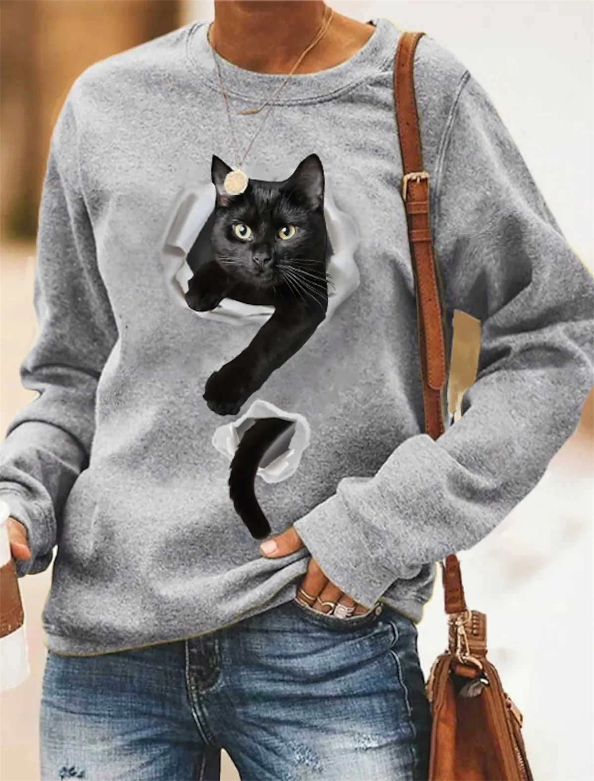 New Vintage Clothes 2021 Fall Winter Animal Kitten Print Long Sleeve Cotton Women's T-Shirt Ladies Casual o Neck y2k Cute Pullov
New Vintage Clothes 2021 Fall Winter Animal Kitten Print Long Sleeve Cotton Women's T-Shirt Ladies Casual o Neck y2k Cute Pullov