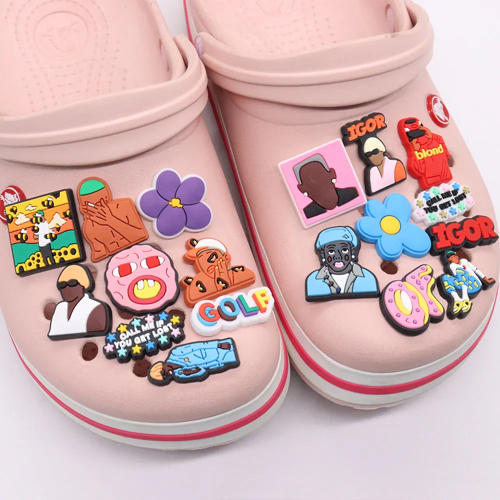 1-18Pcs PVC Famous Singer Flowers Golf Shoes Decorations Fashion Man Slippers Button Fit Croc Jibz Charms Party Gift
1-18Pcs PVC Famous Singer Flowers Golf Shoes Decorations Fashion Man Slippers Button Fit Croc Jibz Charms Party Gift