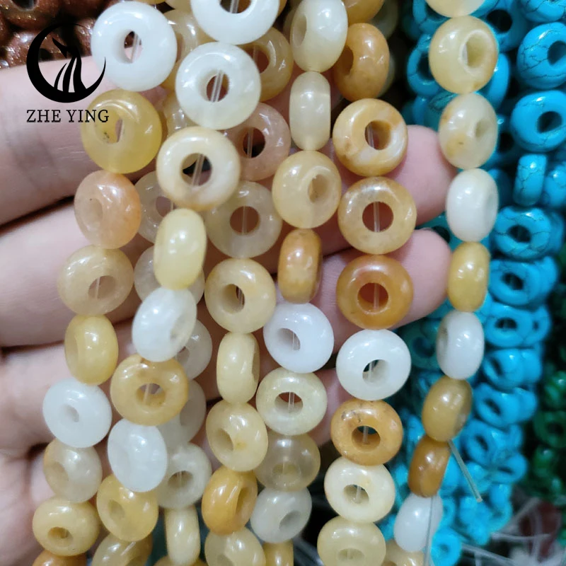 20pcs/lot Natural Stones Pendant Jade Agate Turquoise Round Big Hole Loose Beads for Jewelry Making DIY Accessories
20pcs/lot Natural Stones Pendant Jade Agate Turquoise Round Big Hole Loose Beads for Jewelry Making DIY Accessories