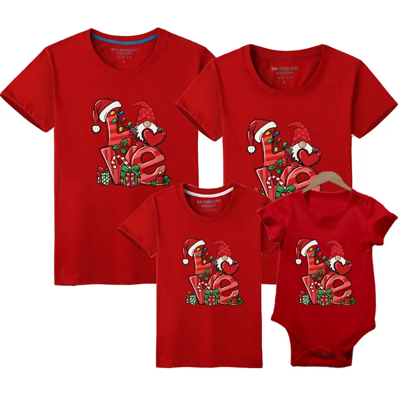 Family Matching T-shirt Christmas Clothing Mother Father Daughter Son Clothes Romper Adults Kids Short Sleeve LOVE Print Tops
Family Matching T-shirt Christmas Clothing Mother Father Daughter Son Clothes Romper Adults Kids Short Sleeve LOVE Print Tops