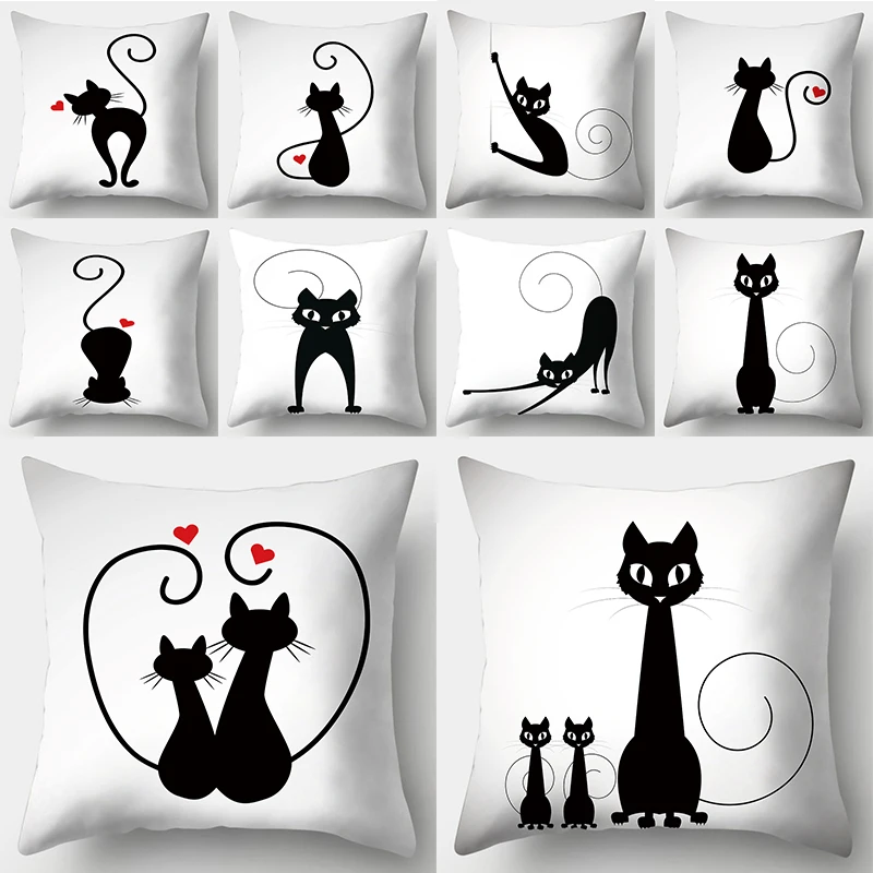 Fantasy Black Cat Cushion Cover 45x45cm Polyester Decorative Pillow Cover Sofa Bed Pillow Case
Fantasy Black Cat Cushion Cover 45x45cm Polyester Decorative Pillow Cover Sofa Bed Pillow Case