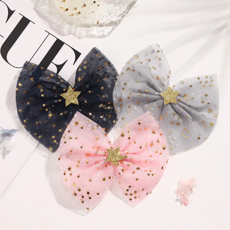 New Korean Sweet Girl Beautiful Colorful Imitation Star Yarn Bow Duckbill Clip Children Fashion Hairpins Hair Accessories
New Korean Sweet Girl Beautiful Colorful Imitation Star Yarn Bow Duckbill Clip Children Fashion Hairpins Hair Accessories