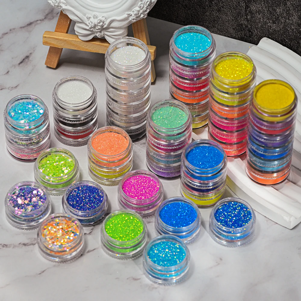 6pcs/Set Pigment Powder Fluorescent Nail Glitter Set Shinny Ombre Chrome Dust DIY Gel Polish Manicure For Nails Art Decoration &
6pcs/Set Pigment Powder Fluorescent Nail Glitter Set Shinny Ombre Chrome Dust DIY Gel Polish Manicure For Nails Art Decoration &