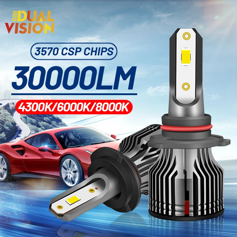 

H4 LED Headlamp H7 H11 H1 3570 CSP 4300K 6000K 8000K H8 H9 9005 HB3 9006 HB4 9012 HIR2 H16JP Ice Bulbs Auto Fog Light Mini Diode