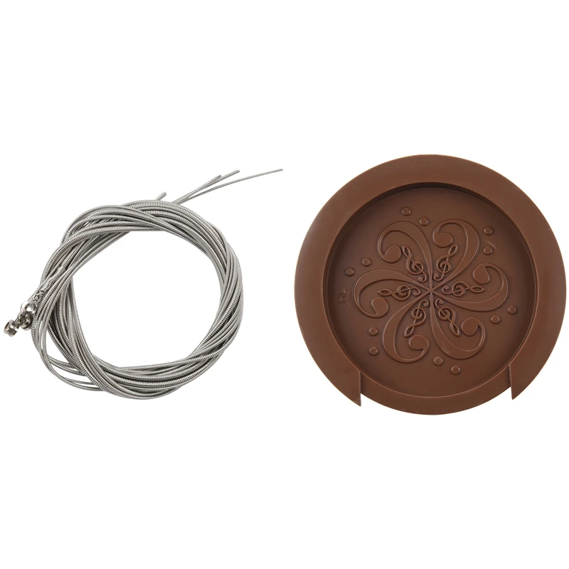 Sound Hole Cover Block Plug Screeching Halt With 4PCS String Bass Guitar Parts 4 Steel Strings
Sound Hole Cover Block Plug Screeching Halt With 4PCS String Bass Guitar Parts 4 Steel Strings