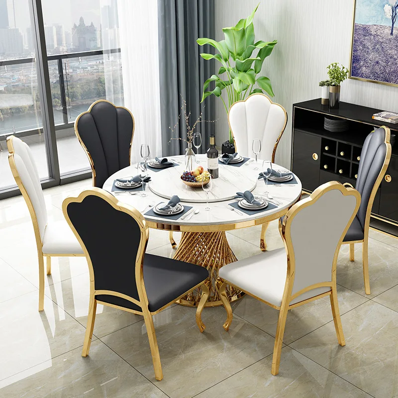 Light Luxury Dining Table and Chairs Set Marble Dining-table New Classical Model Room Stainless Steel Nordic Hotel Furniture
Light Luxury Dining Table and Chairs Set Marble Dining-table New Classical Model Room Stainless Steel Nordic Hotel Furniture