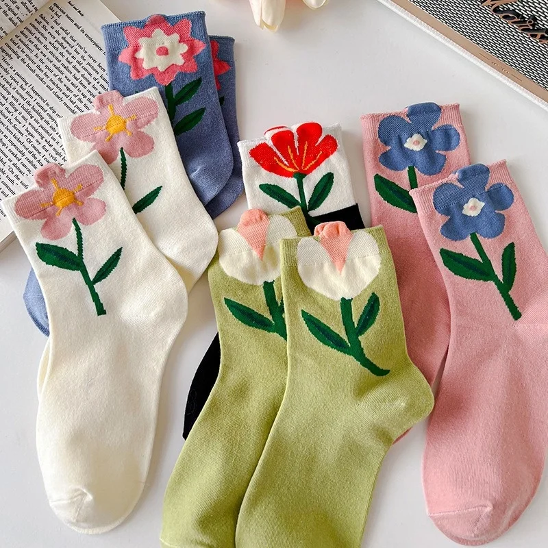 1 Pair Women Socks Japanese Korean Style Cartoon Flower Candy Color Harajuku Kawaii Mid Tube Socks Breathable Casual Short Socks
1 Pair Women Socks Japanese Korean Style Cartoon Flower Candy Color Harajuku Kawaii Mid Tube Socks Breathable Casual Short Socks