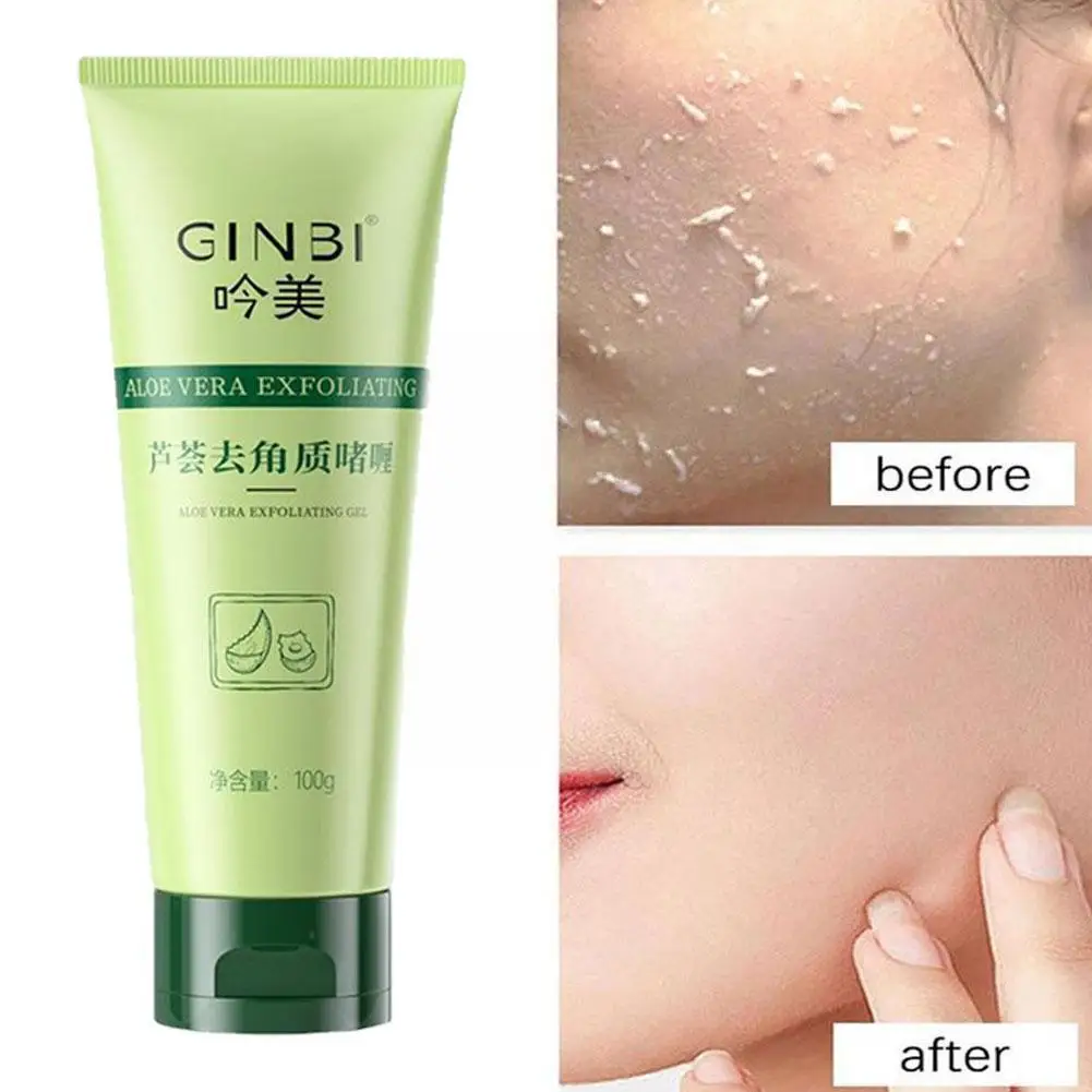 

100g Aloe Vera Exfoliating Gel Face Scrub Peeling Gel Refreshing Product Body Oil And Control Moisturizing Beauty Whitening G1H9