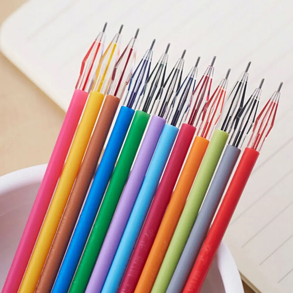 

Прямая креативная Алмазная головка сердечник 0,38 мм 12 цветов школьные канцелярские принадлежности стержни для ручек 12 шт. гелевая ручка нейтральный стержень для ручки