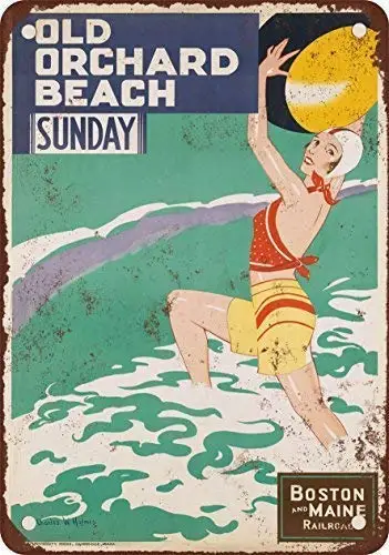 Kalynvi New Tin Sign Aluminum Retro 1934 Boston and Maine Railroad Old Orchard Beach Vintage Metal Sign
Kalynvi New Tin Sign Aluminum Retro 1934 Boston and Maine Railroad Old Orchard Beach Vintage Metal Sign