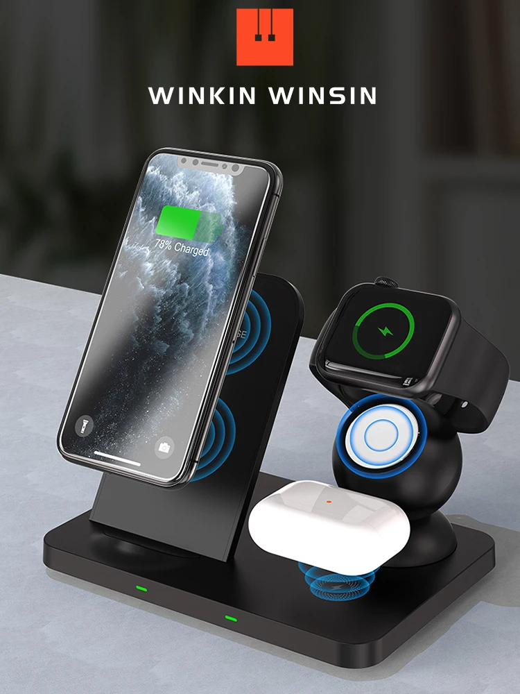 Wireless Charger 15w Mobile Phone Headset Watch Desktop Multi-Function Fast Charging Bracket Magnetic Suction Three-In-One
Wireless Charger 15w Mobile Phone Headset Watch Desktop Multi-Function Fast Charging Bracket Magnetic Suction Three-In-One