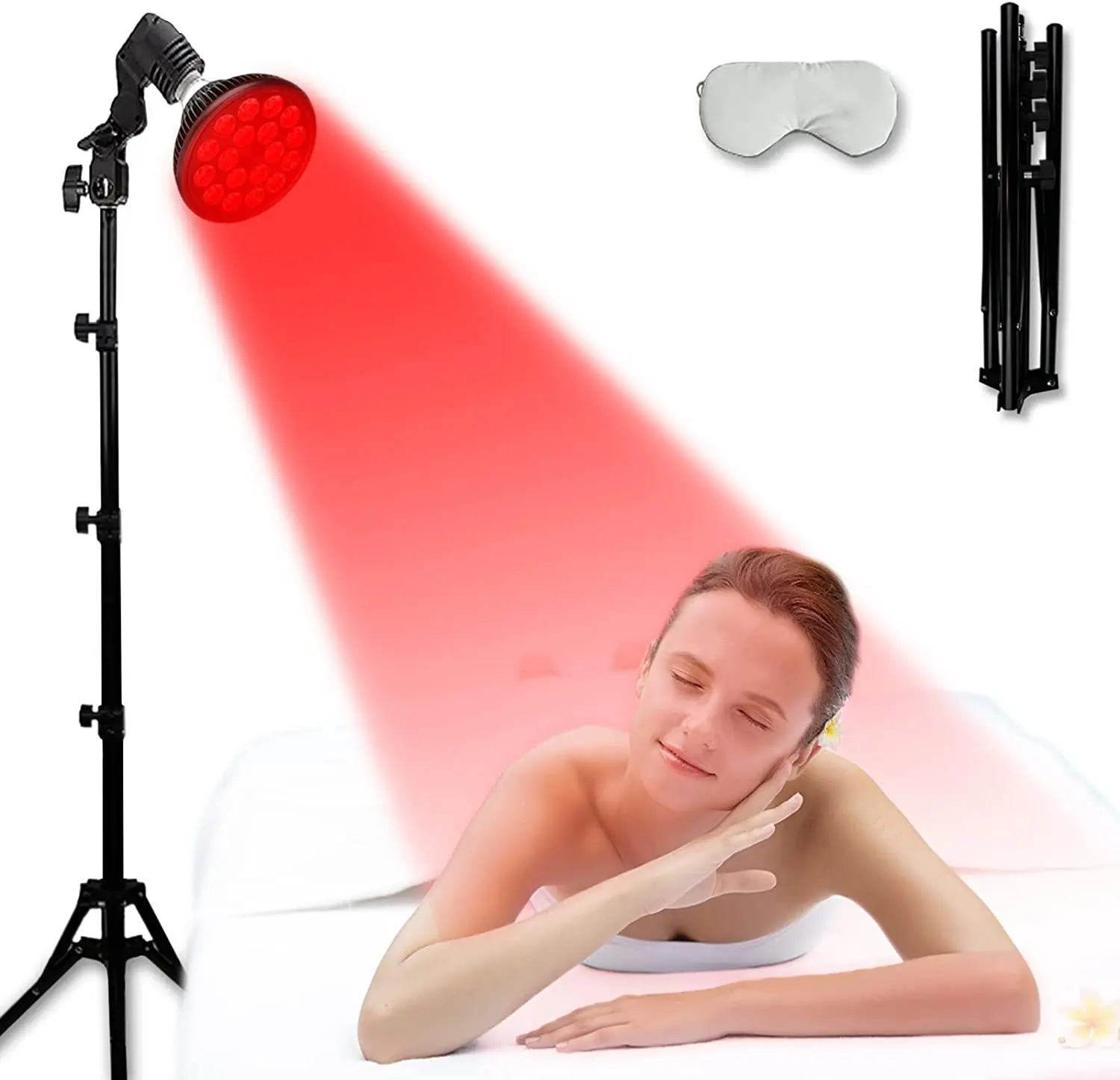 

PAR38 Red Light Treatment Lamp with Lamp Holder 660nm 850nm Near Infrared Led Physiotherapy Beauty 360 Degrees Universal Bracket