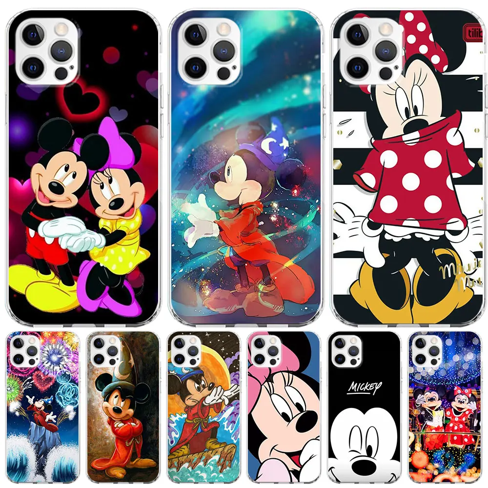Прозрачный чехол Fudna для Apple iPhone 11 13 14 Pro Max, Чехол 12 Mini XR X XS 7 8 SE 2020 6s Plus, силиконовый чехол для телефона с Микки и Минни Маус 
Прозрачный чехол Fudna для Apple iPhone 11 13 14 Pro Max, Чехол 12 Mini XR X XS 7 8 SE 2020 6s Plus, силиконовый чехол для телефона с Микки и Минни Маус