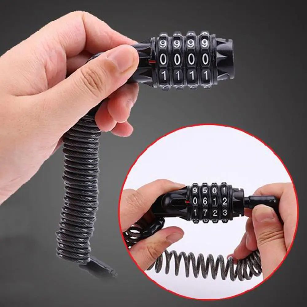 1pc Multi-function 4 Digit Password Wire Lock Anti-theft Helmet Lock for Motorcycle Suitcase Bicycle Locks Safety Outdoor Tool
1pc Multi-function 4 Digit Password Wire Lock Anti-theft Helmet Lock for Motorcycle Suitcase Bicycle Locks Safety Outdoor Tool