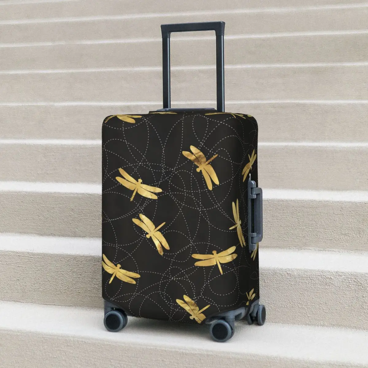 Gold Dragonfly Suitcase Cover Flight Modern Animal Useful Luggage Case Travel Protection
Gold Dragonfly Suitcase Cover Flight Modern Animal Useful Luggage Case Travel Protection