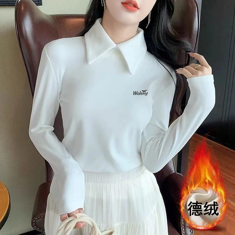 Women's Golf New Thickened Long sleeved T-shirt POLO Neck Slim Fit Fashion Golf Women's T-shirt Golf Clothing
Women's Golf New Thickened Long sleeved T-shirt POLO Neck Slim Fit Fashion Golf Women's T-shirt Golf Clothing