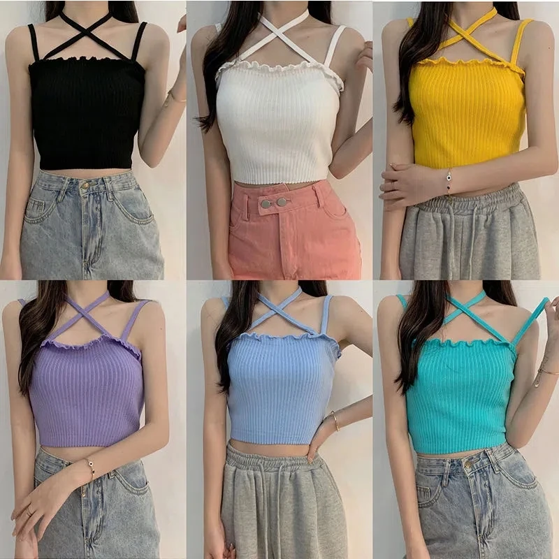 Summer street Harajuku women's tank top fashion solid colors go with Harajuku base shirt short top
Summer street Harajuku women's tank top fashion solid colors go with Harajuku base shirt short top