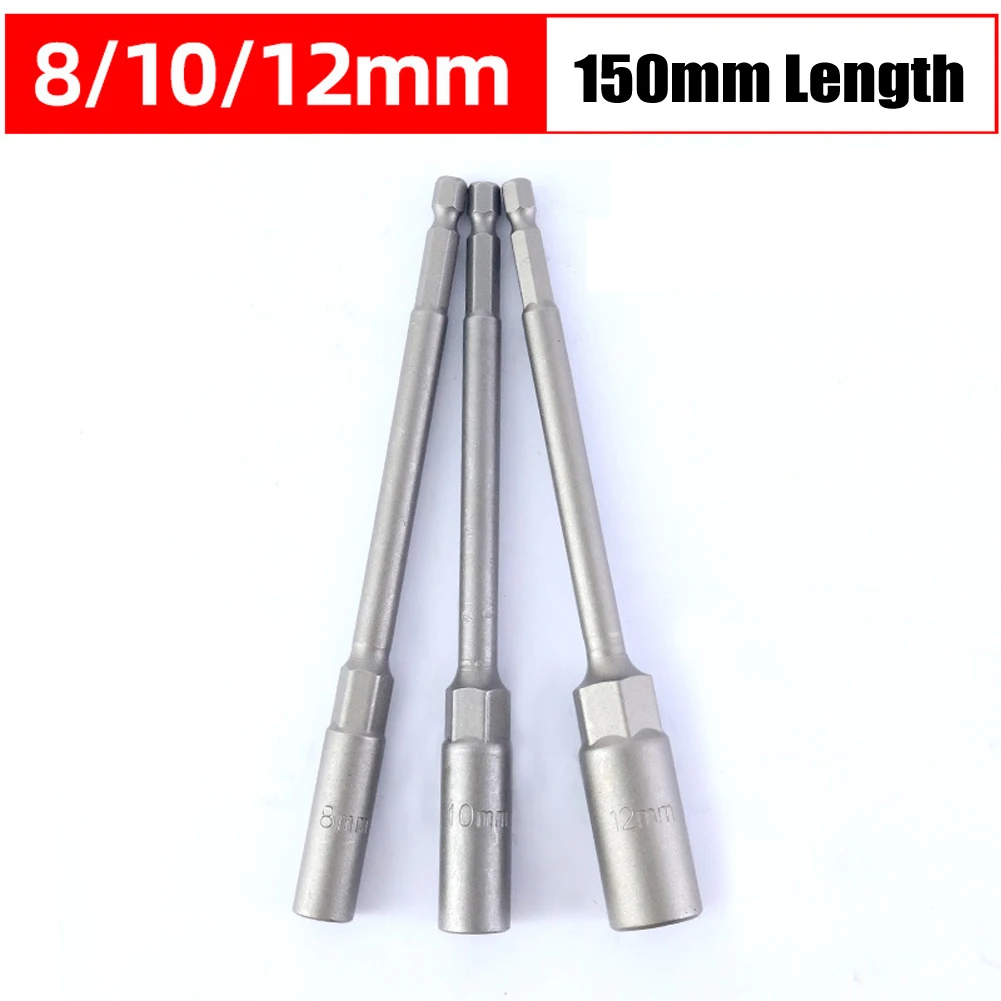 3 Pcs Hexagon Nut Driver Bit Adapter 8/10/12mm Socket Wrench Extension Sleeve 150mm 6.35mm Hex Shank Power Tools Accessories
3 Pcs Hexagon Nut Driver Bit Adapter 8/10/12mm Socket Wrench Extension Sleeve 150mm 6.35mm Hex Shank Power Tools Accessories