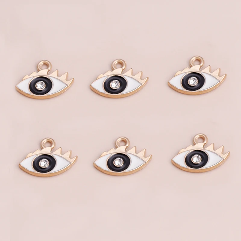 10pcs 13*15mm Gold Plated Enamel Turkish Eye Charms Pendants Medusa Evil Eye CZ Pendant Hamsa DIY Jewelry Making Findings
10pcs 13*15mm Gold Plated Enamel Turkish Eye Charms Pendants Medusa Evil Eye CZ Pendant Hamsa DIY Jewelry Making Findings