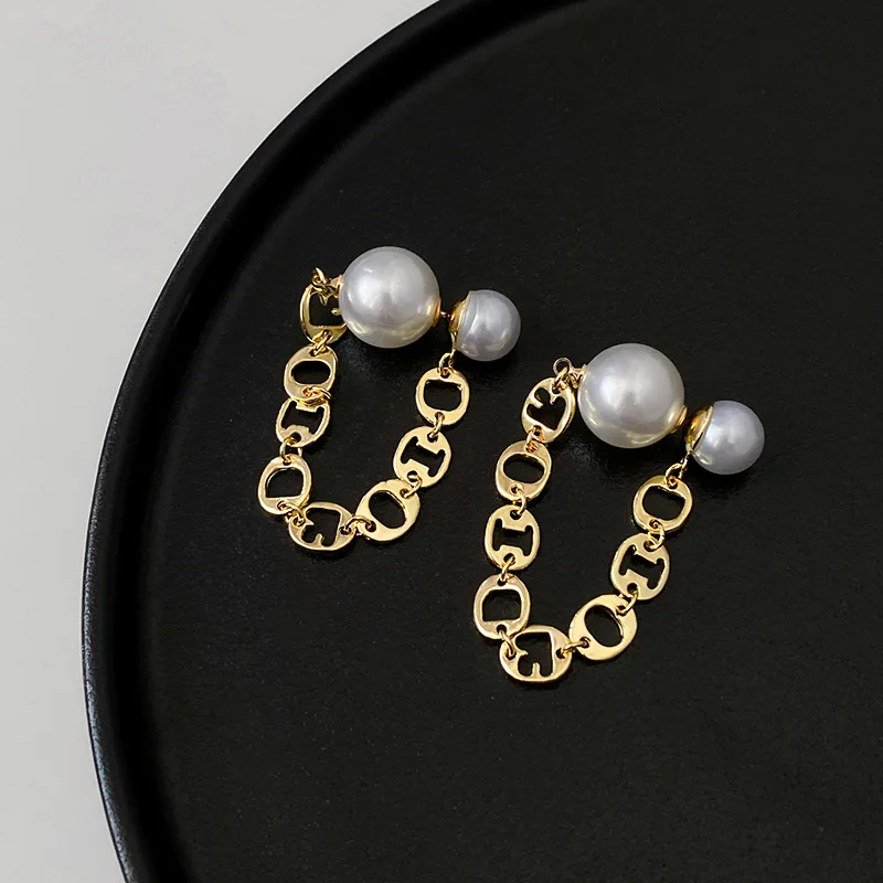 AFSHOR New Korea Pearl Chain Earrings For Women Design Double Wear Long Gold Tassel Fine Jewelry Girls Party Gift Accessories
AFSHOR New Korea Pearl Chain Earrings For Women Design Double Wear Long Gold Tassel Fine Jewelry Girls Party Gift Accessories