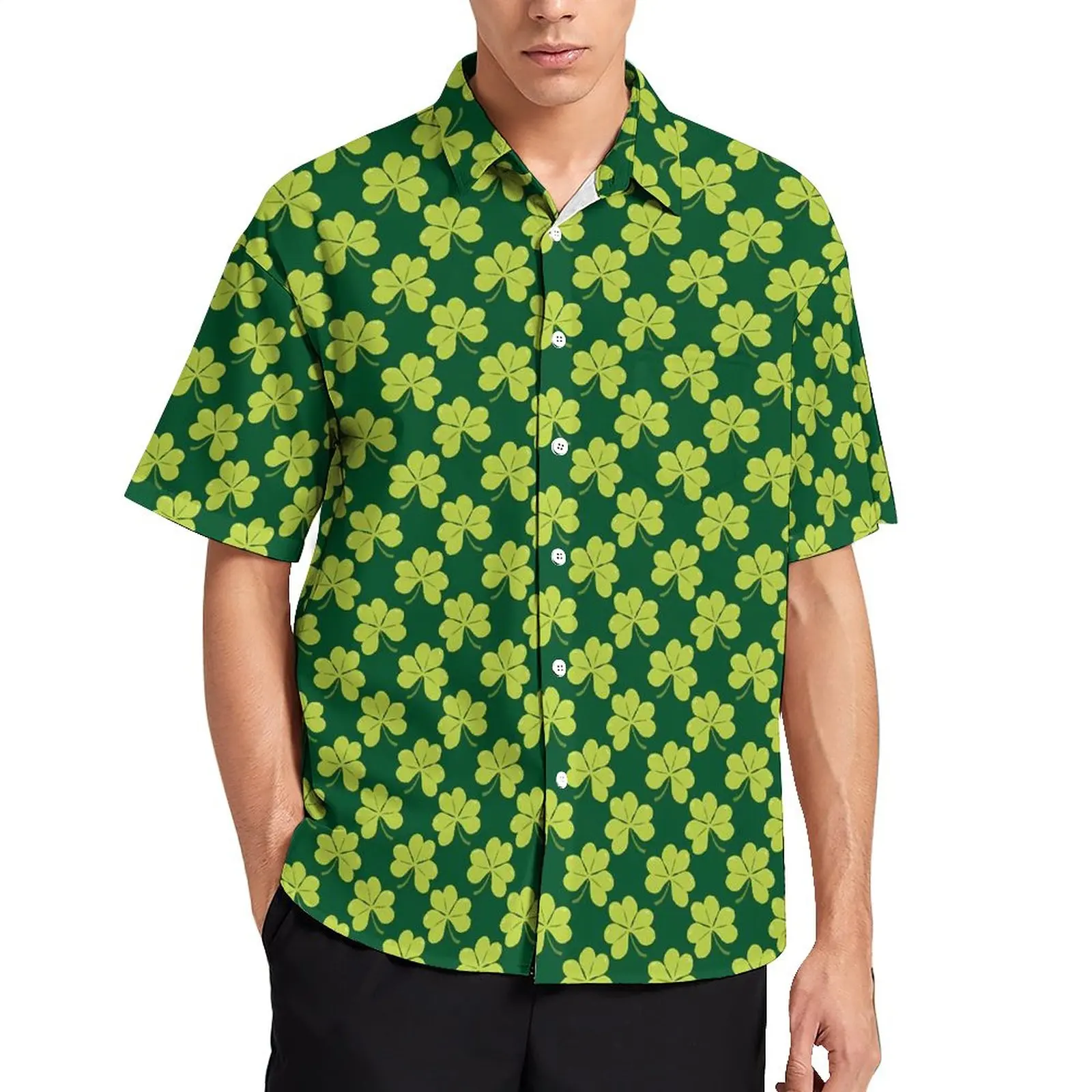 Clover Shamrock Casual Shirt Cute Green Leaf Beach Loose Shirt Summer Novelty Blouses Short Sleeves Design Oversized Tops
Clover Shamrock Casual Shirt Cute Green Leaf Beach Loose Shirt Summer Novelty Blouses Short Sleeves Design Oversized Tops